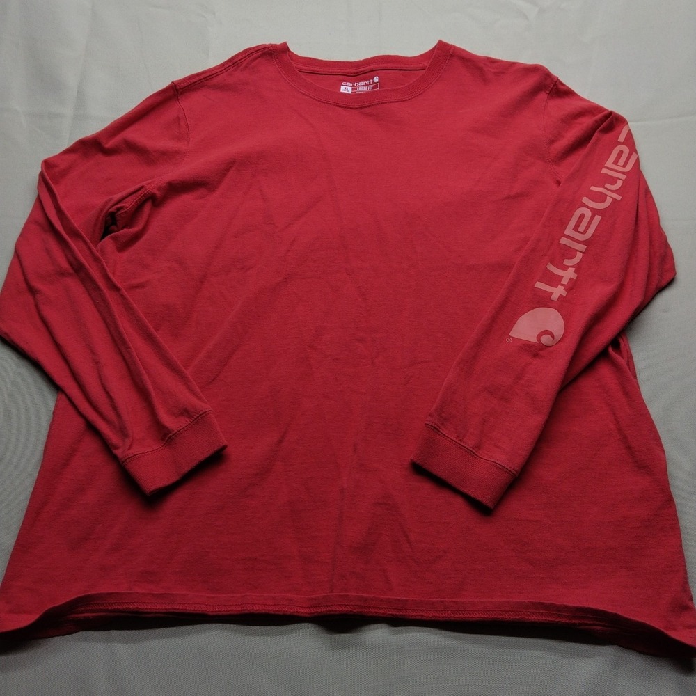Carhartt Loose Fit Heavyweight Long Sleeve Graphic Logo Shirt Womens XL